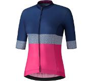 Shimano Yuri Jersey met korte mouwen Dames, blauw/roze L 2022 Wielershirts