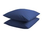 Seashell Kussensloop - 100% natuurlijk katoen - 2x 60x70 - blauw