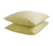 Seashell Kussensloop - 100% natuurlijk katoen - 2x 60x70 - licht geel