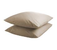 Seashell Kussensloop - 100% natuurlijk katoen - 2x 60x70 - beige