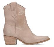 Manfield suède cowboylaarzen beige Dames | Maat: 37
