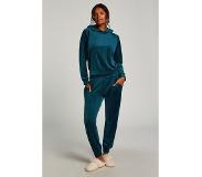 Hunkemoller Joggingbroek Velours Pintuck Blauw Dames | Maat: L