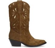 Manfield suède cowboylaarzen bruin Dames | Maat: 36