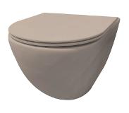 Best design Morrano hangend toilet randloos beige mat