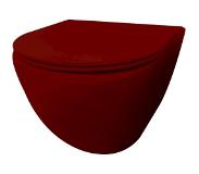 Best design Morrano hangend toilet randloos rood mat