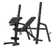 Gorilla Sports Halterbank / Squat Rack - Haltersteunen met 6 standen - Belastbaar tot 280 kg - Zwart