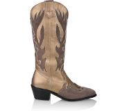 DWRS Regina leren cowboylaarzen taupe/goud Dames | Maat: 37