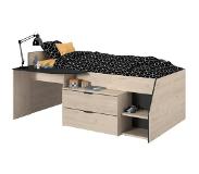 Parisot Kinderbed 1-persoons Milky Parisot All-in-one 90x200 Jackson Oak