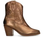 Manfield leren cowboylaarzen brons Dames | Maat: 38