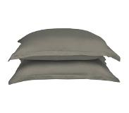 Coco & Cici - bamboe kussensloop - 65 x 65 - olijfgroen - zacht, luxe en duurzaam beddengoed
