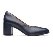 Clarks - Dames - Freva55 Court - D - 3 - navy leather - maat 3,5