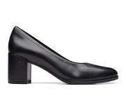 Clarks - Dames - Freva55 Court - D - 2 - black leather - maat 3