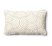 Riviera Maison Kussenhoes, Sierkussen met print - RM Velvet Beads, Kussensloop Velvet - 50x50 cm - beige