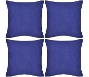 vidaXL Kussenhoezen katoen 50 x 50 cm bordeauxrood 4 stuks online kopen