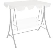 vidaXL Vervangingsluifel voor schommelbank 188/168x110/145 cm wit