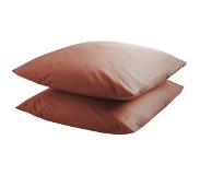 Seashell Kussensloop Mousseline - 100% katoen - 2x 60x70 - rose