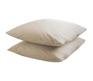 Seashell Kussensloop Mousseline - 100% katoen - 2x 60x70 - beige