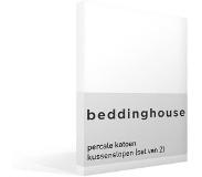 Beddinghouse percale katoen kussenslopen (set van 2)