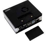 Joy-It Joy it SBC Gehäuse Passend für: Raspberry Pi abnehmbare GPIO Abdeckung, inkl. aktiven Kühler, mit