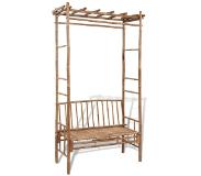 vidaXL tuinbank bamboe pergola 130cm