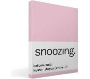 Snoozing katoen-satijn kussenslopen (set van 2)