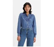 Levi's Carinna blouse van chambray met ruches