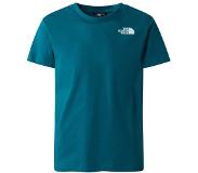 The North Face - Boy's S/S Redbox Tee with Back Box Graphic - T-shirt L, blauw