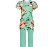 Ringella Smaragdgroene pyjama bloemen - Groen - Maat - 50
