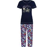 Rebelle Dames Pyjamaset Flower Ride - Blauw - Organisch Katoen - Maat 40