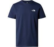 The North Face - T-shirts - M S/S Simple Dome Tee Summit Navy voor Heren van Katoen - Maat M - Marine blauw