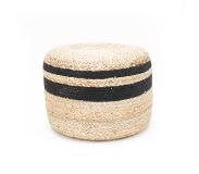 Label51 Poef Jute - Zwart - Jute (Zwart, 50x50x35cm)