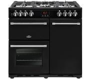 Belling Farmhouse 90 DFT Range cooker Gaskookplaat Zwart