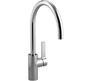 Dornbracht Tara Ultra keukenkraan hendel rechts uitloop 24cm platina mat