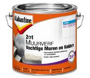 Alabastine muurverf 2in1 vochtige muren en kelders wit mat 2,5 liter