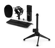 Auna CM00B microfoonset V1 - zwarte studiomicrofoon, spin en tafelstatief