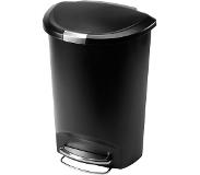 Simplehuman Semi-round 50 Liter Zwart