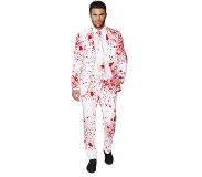 Opposuits verkleedpak Bloody Harry heren polyester wit/rood | Maat 58