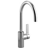 Dornbracht Tara Ultra keukenkraan hendel rechts uitloop 20cm platina mat