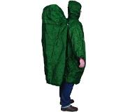 Travelsafe poncho met rugzakuitbouw polyester groen