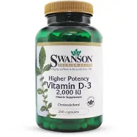 Swanson Health - Vitamine D3, 2000 IE - 250 capsules