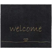 MD-ENTREE Schoonloopmat Elegance Welcome heart zwart 67x80 cm