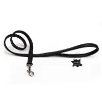 Beeztees Trainingsriem Active 100x1,7 cm leer zwart 745885