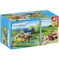 Playmobil 5457 BerghutJubileum Compact Set Ponyweide met hooiwagen