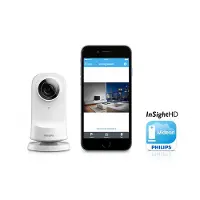 Philips InSightHD M115E/12, draadloos bewakingssysteem voor thuis, IP-camera, binnen, draadloos, automatische modus, geschikt voor plaatsing op een tafel, wit