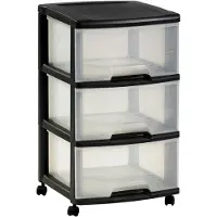 Curver Ladesysteem Op Wielen - 3x 20 l - Zwart / transparant