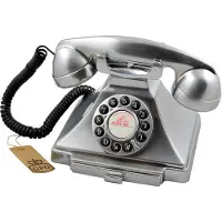 GPO Carrington 1929 vaste telefoon met druktoetsen - Chrome