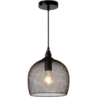 Lucide MESH - Hanglamp - Ø 22 cm - 1xE27 - Zwart