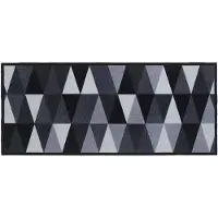 MD-ENTREE MD Entree - Design mat - Universal - Geometric Silver - 67 x 150 cm