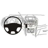 Brodit ProClip houder geschikt voor Ford Transit Connect / Tourneo Connect 2014-2018 Center mount