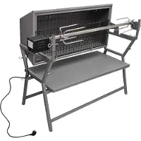 vidaXL Draaispit barbecue ijzer en roestvrij staal
